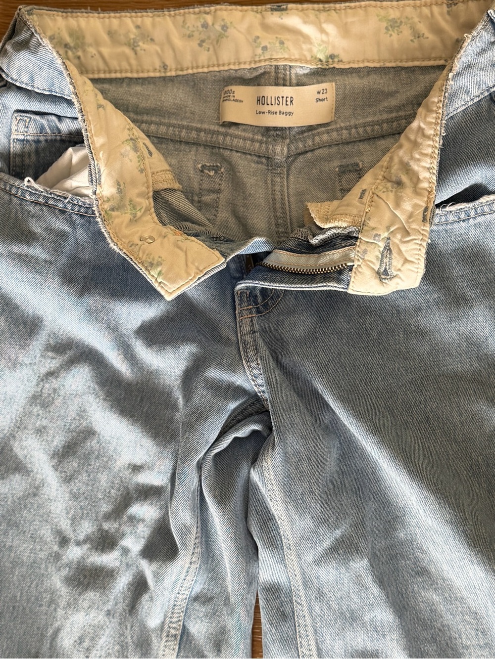 Hollister Light Blue Wide Leg Jeans